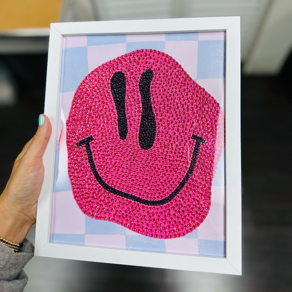 Rhinestoned Smiley Poster 8x10